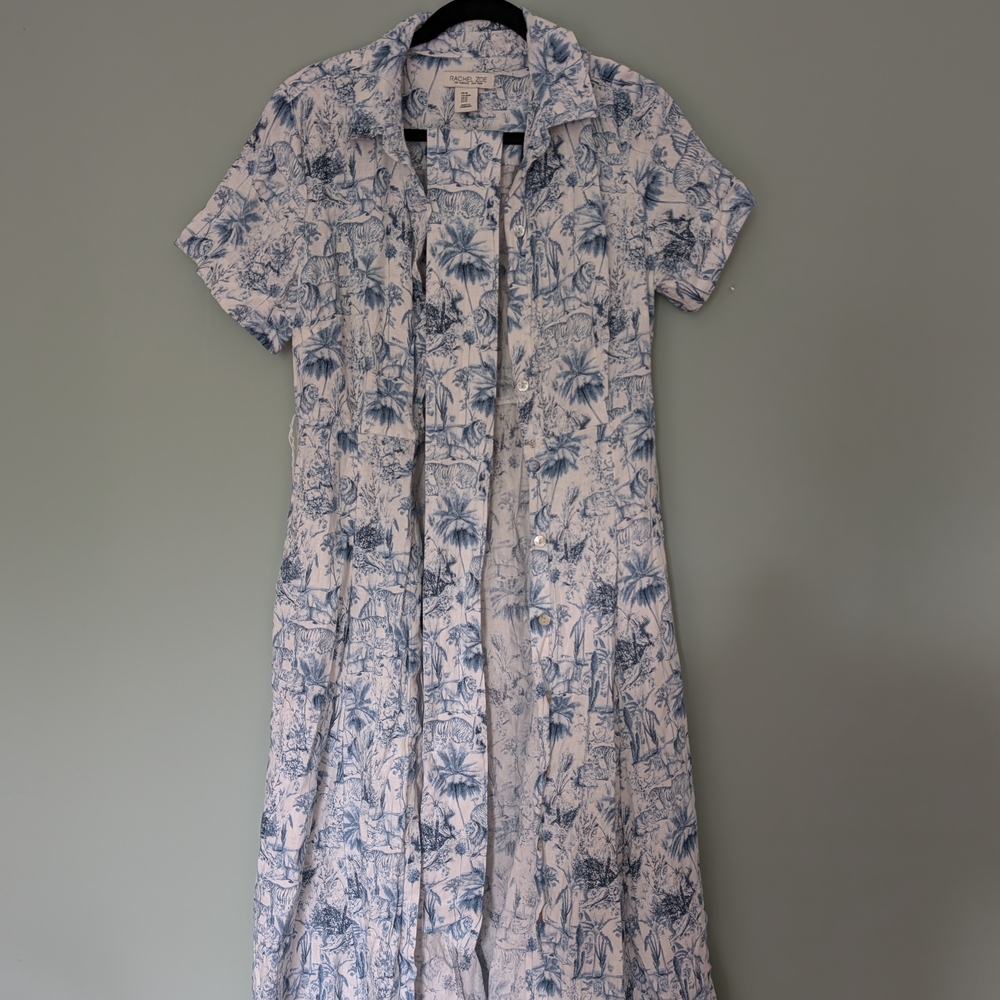 Rachel Zoe Blue and White Patterned Dress